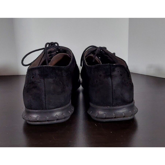 Cole Haan Zerogrand Suede Shoes Womens Black Wingtip Oxford W06084 Size 8B - Picture 4 of 7